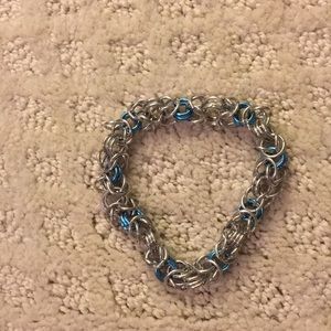 Bracelet with blue accents.